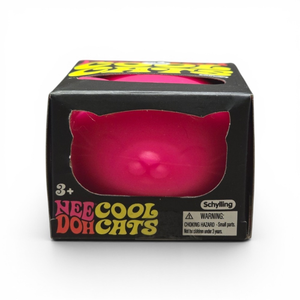 Schylling NeeDoh Cool Cats Pink Stress Toy‎ Squishy Fidget Rare 25231HY